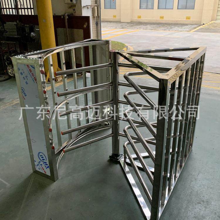 景区检票出入口单向旋转门 不锈钢半高十字全高转闸 手动单限转闸