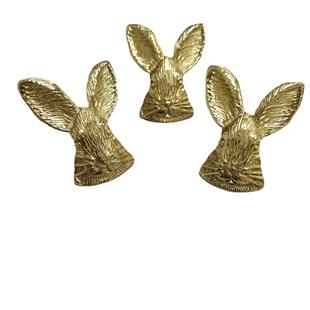 储物柜 黄铜现代简约兔头造型 衣柜 柜门 把手 抽屉