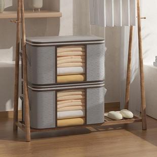 衣服收纳袋家用可折叠收纳筐搬家棉被整理可视衣物拉链收纳箱