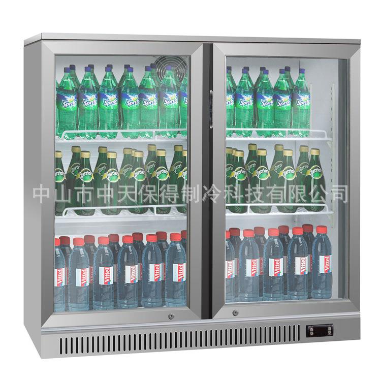 商用吧台冰柜酒吧啤酒柜展示柜清吧冰箱保鲜柜两门商用冷藏柜