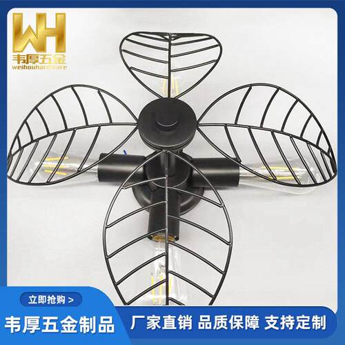 铁艺风扇灯客厅餐厅电扇吊灯 2025新款中古风吊扇灯复古卧室灯