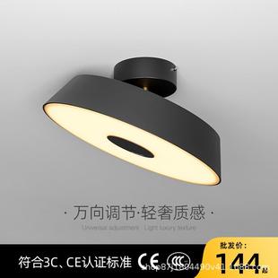爱斯兰 LED吸顶灯北欧简约客厅卧室灯创意圆形轻奢可调角度灯具