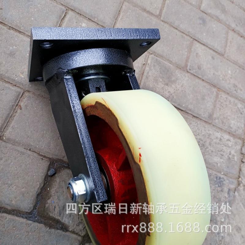 青岛超重型铁芯纯尼龙载重王3吨万向轮加重型6寸8寸10寸12寸拖车