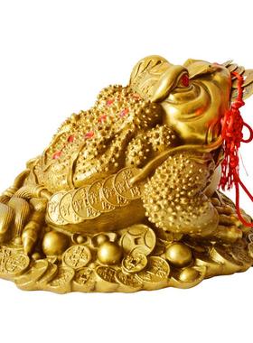 德缘居七星黄铜金蟾摆件金蟾蜍元宝金钱店铺家居吉祥工艺品