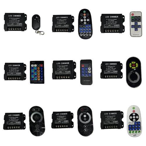 RF11键铁壳控制器LED Dimmer 30A铁壳遥控色灯条带调光器控制器