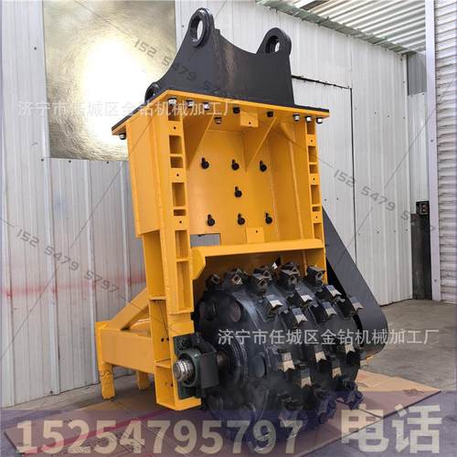 挖机带树根粉碎机 果园碎木机滚筒式碎枝机 树桩树干破碎清除机厂