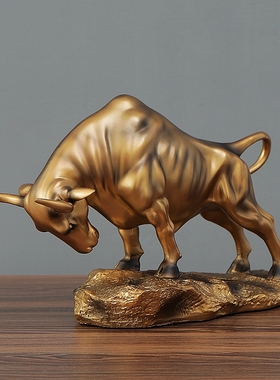 招财牛摆件创意家居办公室电视柜酒柜客厅玄关装饰品摆设礼物