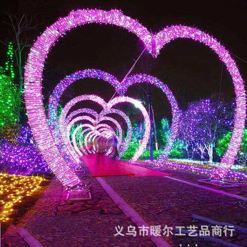 暖尔出品 大型夜晚灯光秀 中秋节庙会 景区公园夜间LED灯光展示