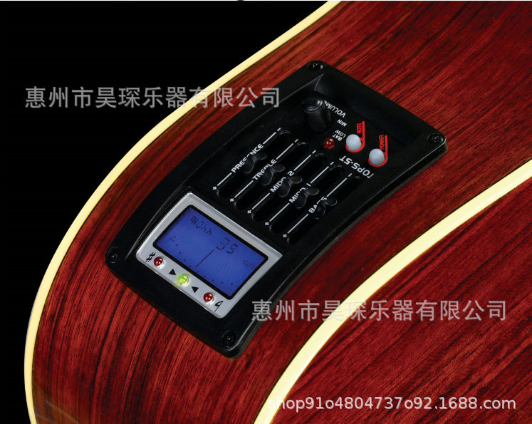 古典拾音器木吉他电箱拾音器五段液晶拾音器