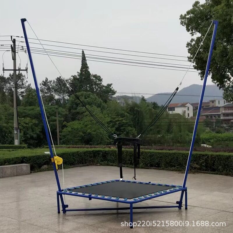 手摇弹簧款双人蹦极跳床儿童蹦蹦床成人蹦床钢架蹦极配件蹦床公园