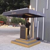 保安岗伞 保安伞站岗伞 单层站台遮阳伞保安遮阳伞 岗亭遮阳伞