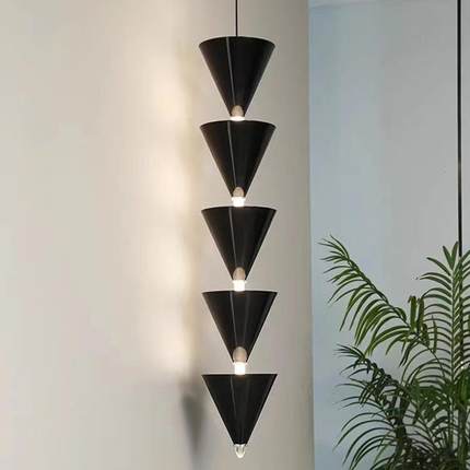 后现代简约床头吊灯高级感北欧设计师款样板房主卧室长线艺术灯具