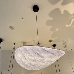 侘寂风吊灯北欧创意客厅餐厅灯禅意茶室民宿咖啡吧台蚕丝装 饰吊灯