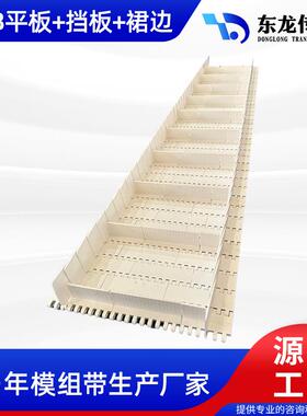 OPB节距50.8mm塑料链板模组网带裙边挡板食品带输送小龙虾网带