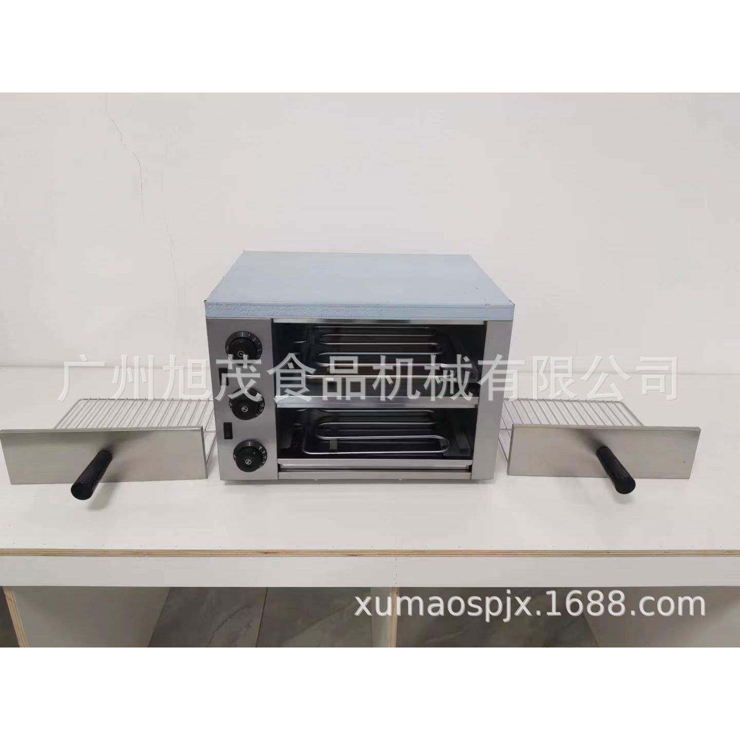 旭茂西厨新品不锈钢层双层带定时电热披萨炉商用全自动烤箱改良