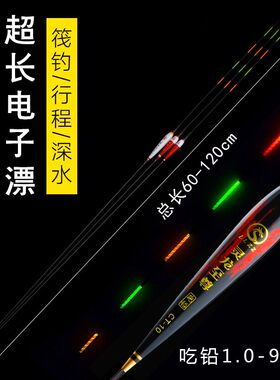 加长夜光漂超亮深水电子漂80长黑坑鲤鱼漂流氓漂日夜两用夜钓浮漂