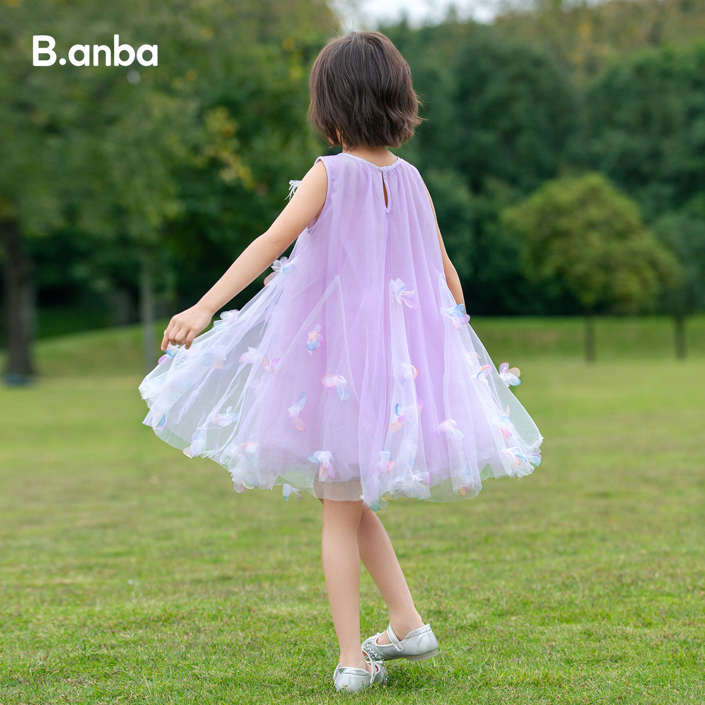半芭女童连衣裙2026夏季新款小花朵蓬蓬纱小女孩礼服公主裙子超仙