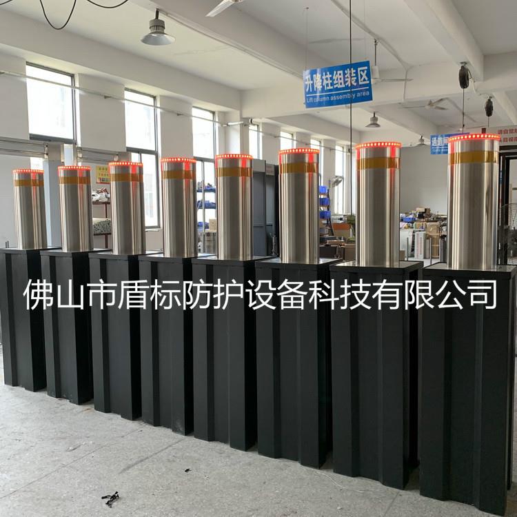广州不锈钢自动液压升降路柱防冲撞拦截圆柱挡车桩可伸缩止车地桩