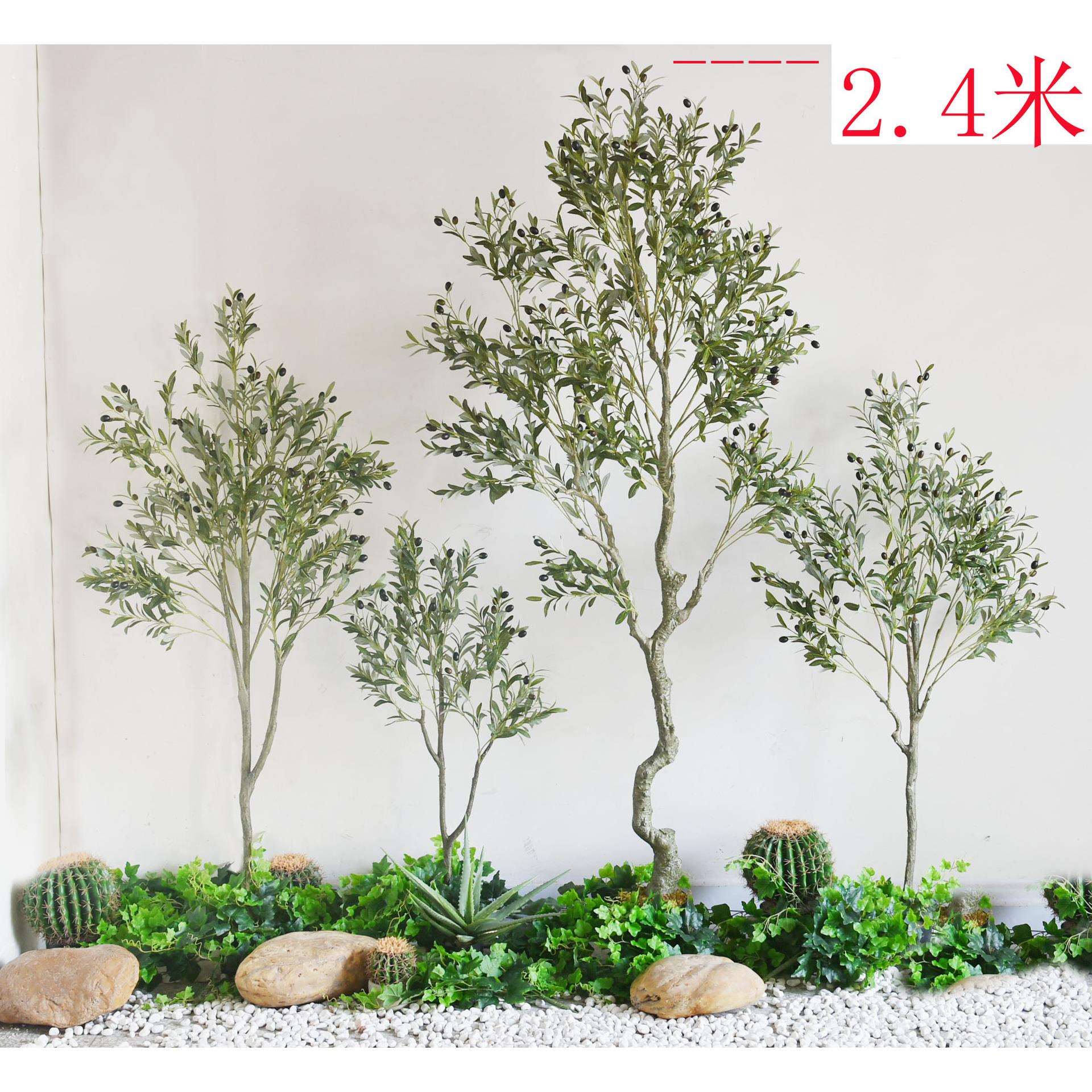 仿真橄榄树旅人蕉龟背仙人掌盆栽大型绿植假植物橱窗布景店铺摆饰