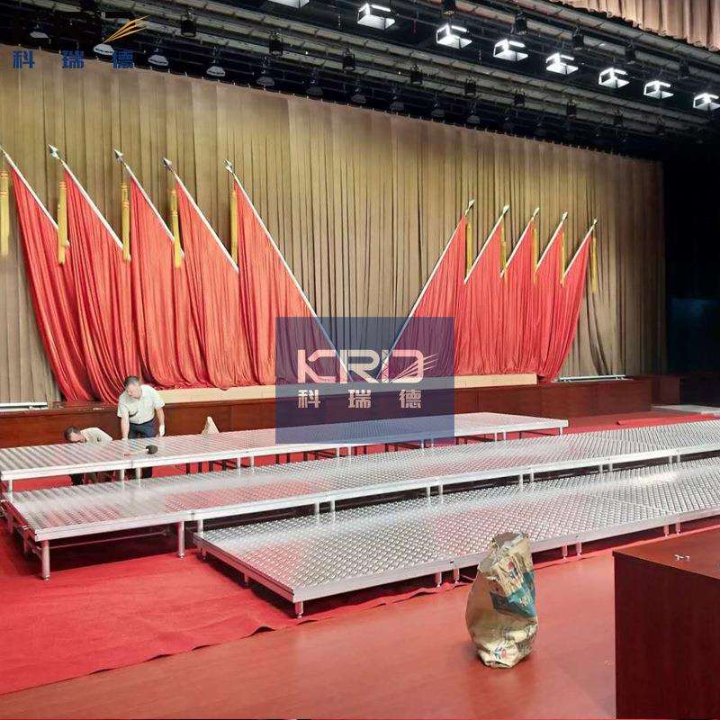 铝合金花纹台面防水防滑不生锈结构舞台T台地台车展舞台架厂家