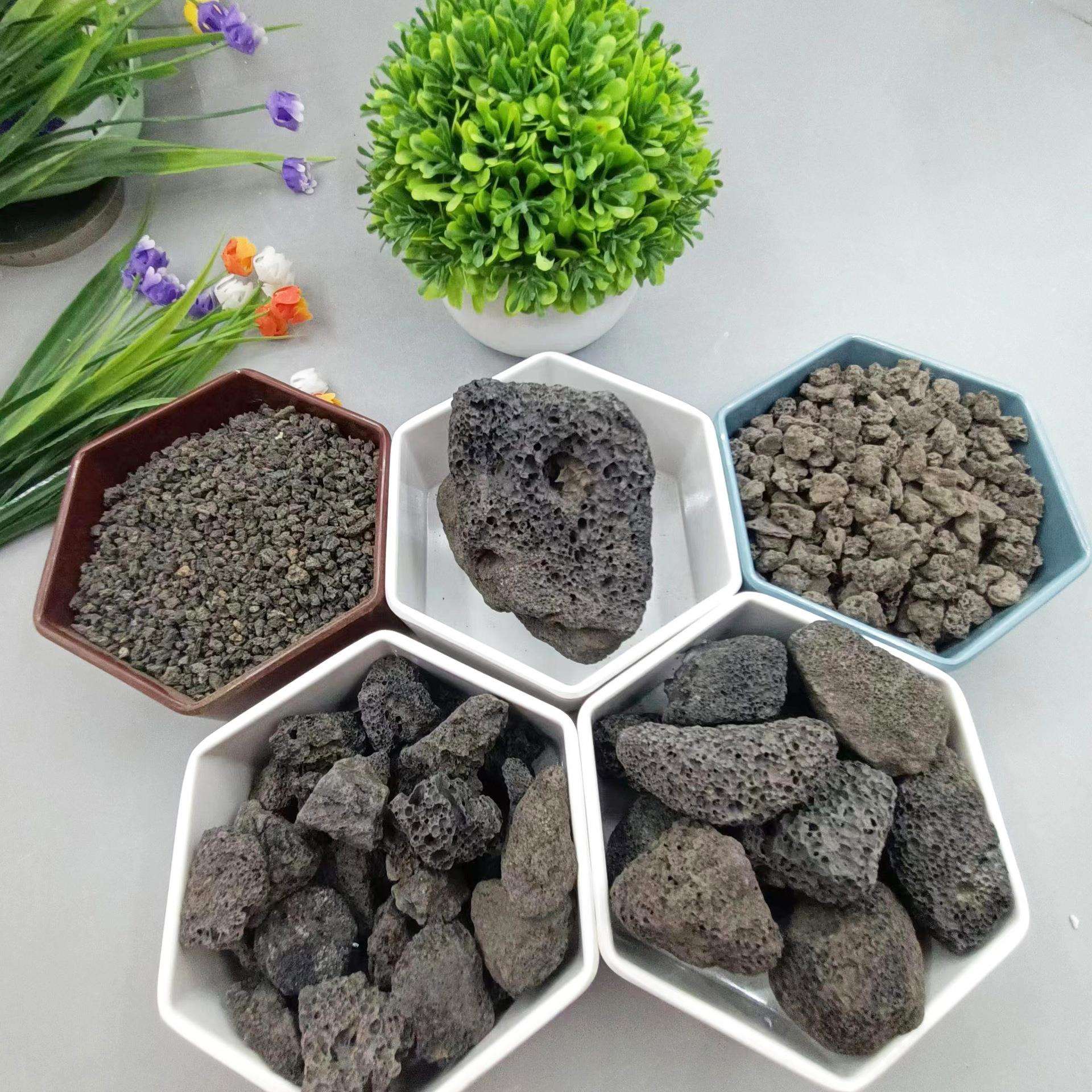 供应火山石 园林绿化 污水处理 多肉植物铺面 鱼缸造景火山岩颗