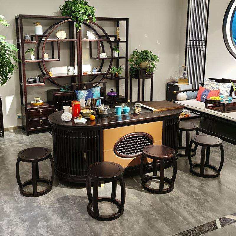 别墅大平层家用客厅现代简约实木茶桌新中式乌金木桌椅组合,鲜花速递/花卉仿真/绿植园艺,割草机/草坪机,淘宝优惠券,粉丝福利购,淘宝优惠卷