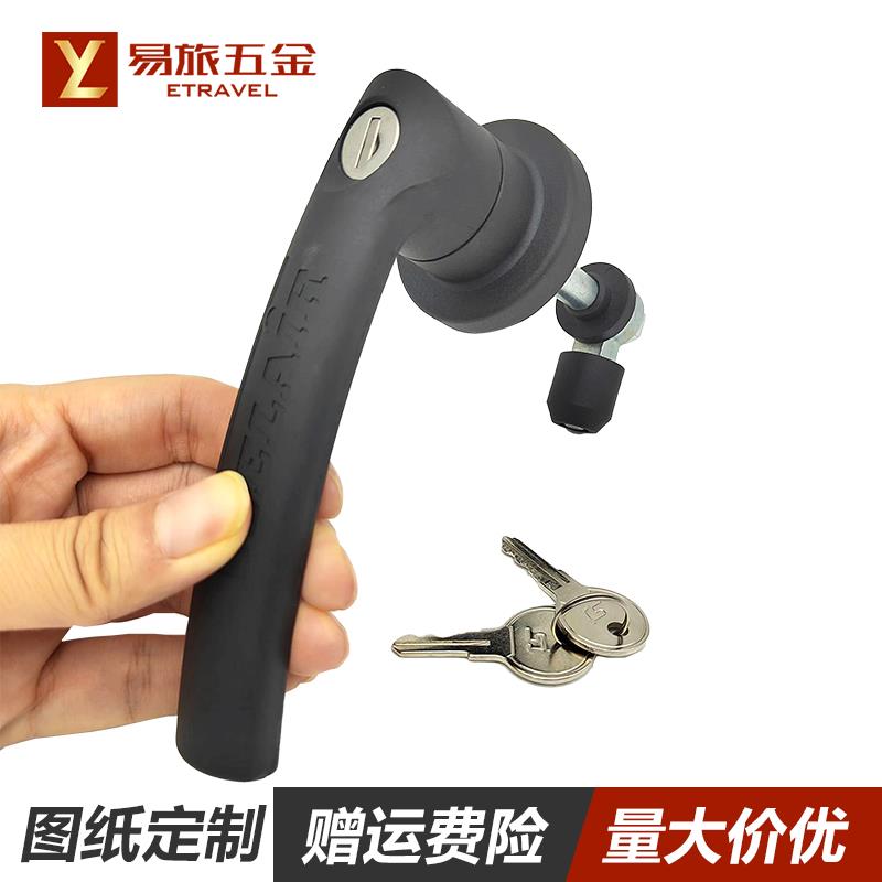 塑料把手锁厚门板用360度旋转执手锁机械门锁压杆转舌锁EMKA1091