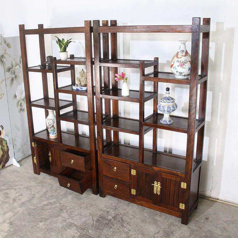 厂家直售新中式仿古实木博古架轻奢实木置物架多功能柜古董收纳架,鲜花速递/花卉仿真/绿植园艺,割草机/草坪机,淘宝优惠券,粉丝福利购,淘宝优惠卷