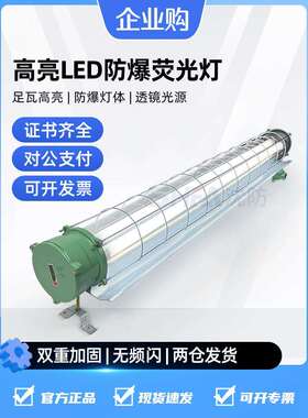 led防爆灯荧光灯车间厂房仓库T8三防灯单管双管日光支架灯防潮灯