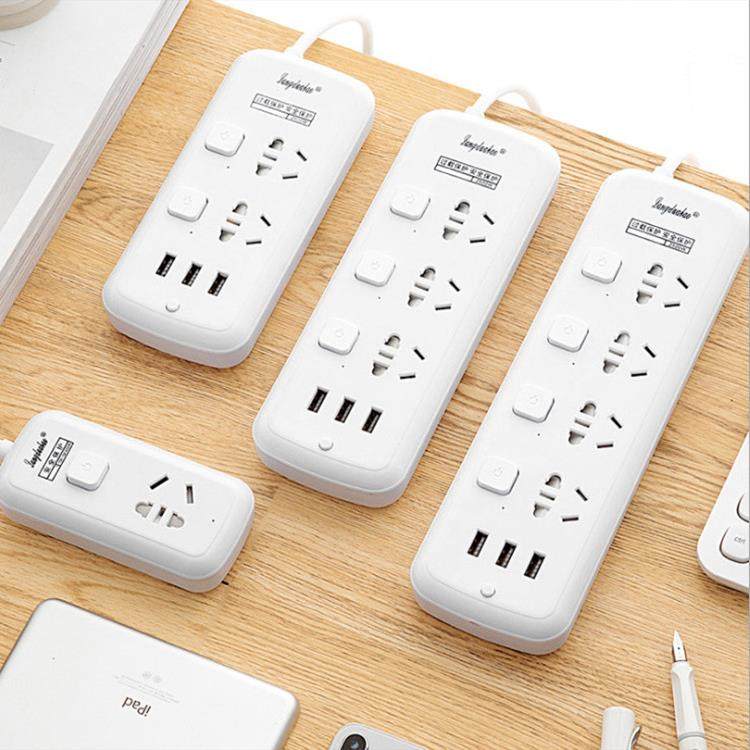 家用带USB排插儿童防护门大功率多孔插座多功能带线电源插线板