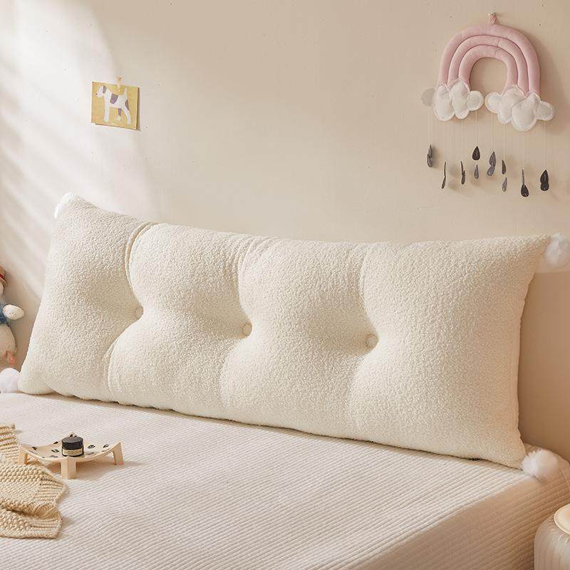简约ins风泰迪绒靠背家用沙发靠枕床上床头榻榻米护腰靠垫可拆洗,居家布艺,抱枕被,淘宝优惠券,粉丝福利购,淘宝优惠卷