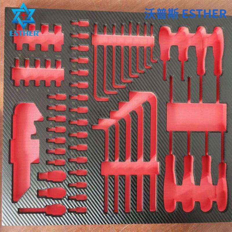 多尺寸汽修抽屉工具车EVA内衬 工具箱雕刻成型冷热压海绵EVA内托