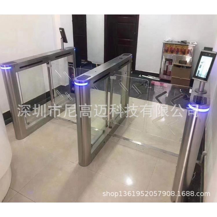 供应双通道一进一出自动摆闸工厂大厦写字楼门禁考勤人脸识别摆匝