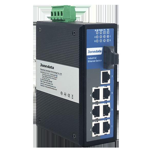 IES318-1F 三旺 一光口转8电口 工业交换机 3onedata