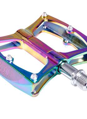 wheel up自行车脚踏铝合金轴承山地踏板防滑炫彩脚蹬子配件亚马逊