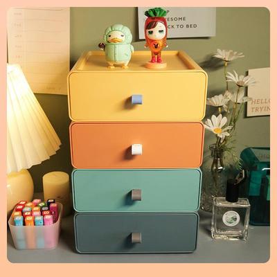 ⊕桌面收纳盒抽屉式置物架办公室小物件储物柜书桌整理盒柜子里