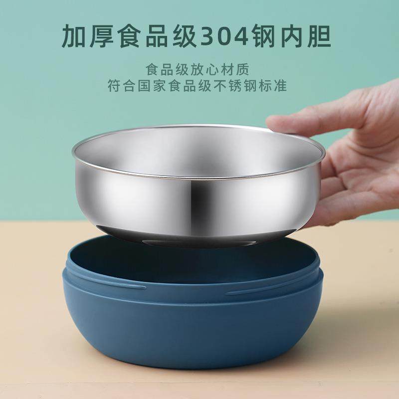 便携式碗餐具筷子勺子套装单人装折叠旅行便捷饭盒三件套儿童