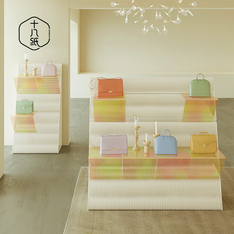 十八纸多层置物架落地书货架陈列展示架零食柜商用展示折叠亚克力,住宅家具,搁板/置物架/家用陈列架,淘宝优惠券,粉丝福利购,淘宝优惠卷