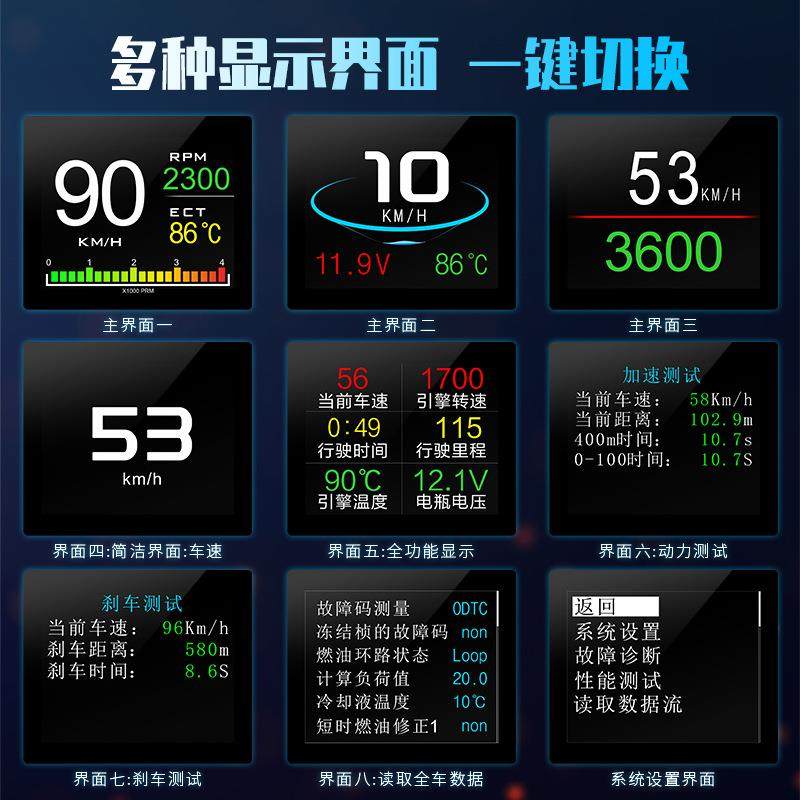 车载智能HUD抬头显示器汽车高清obd便携式液晶行车电脑显示屏P10,汽车用品/电子/清洗/改装,车用显示器/显示屏,淘宝优惠券,粉丝福利购,淘宝优惠卷
