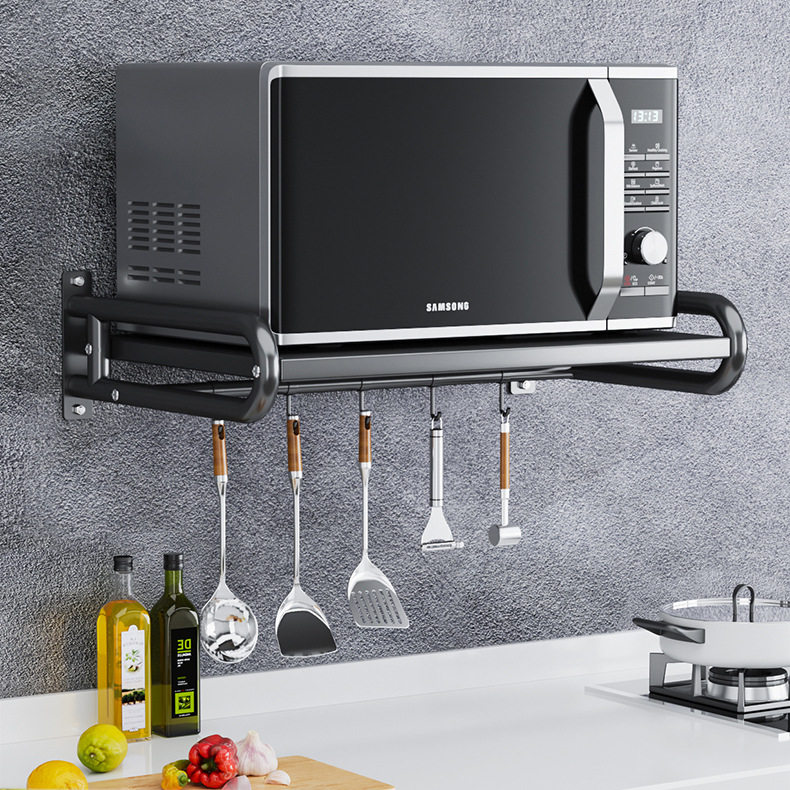 厨房微波炉架子壁挂式置物架家用多功能挂墙上放烤箱墙上调味料架,厨房/烹饪用具,微波炉置物架,淘宝优惠券,粉丝福利购,淘宝优惠卷