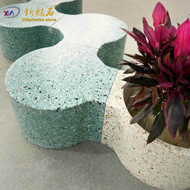 商场美观可拼接水磨石坐凳花池花箱座椅组合欧式ins风人造石花钵,家居饰品,花盆,淘宝优惠券,粉丝福利购,淘宝优惠卷