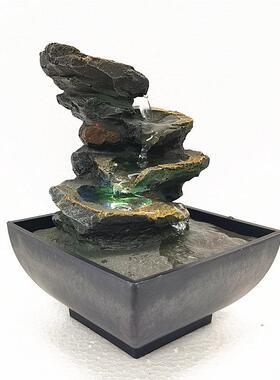 跨境新款Resin fountain流水摆件桌面喷泉树脂工艺品家居创意喷泉