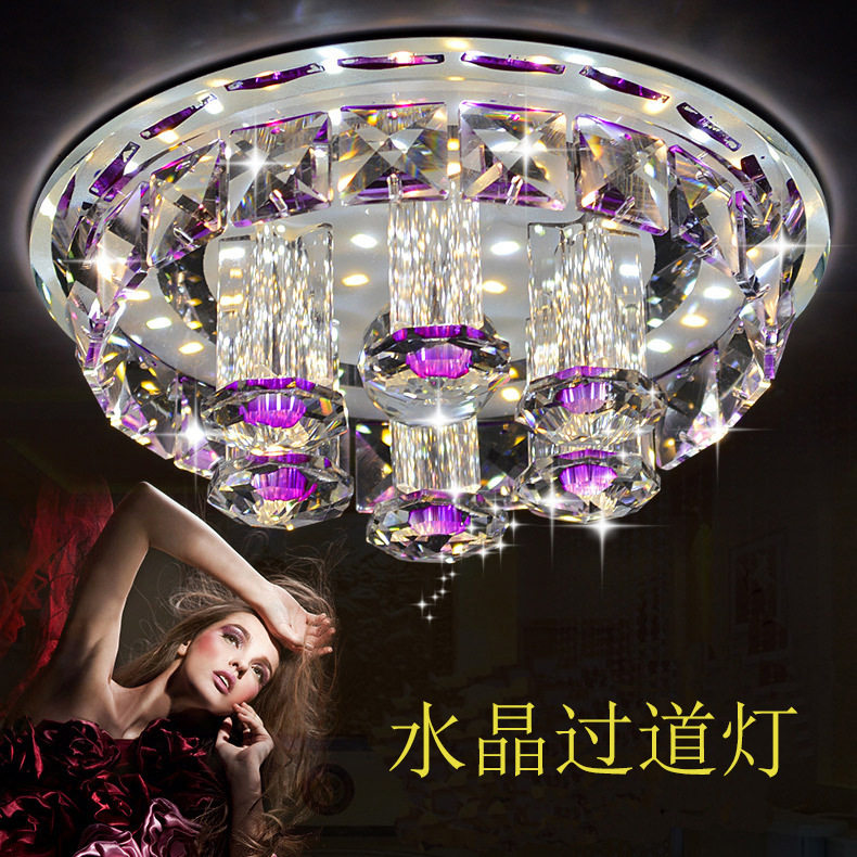 厂家 圆形led水晶过道灯走廊灯玄关灯门厅灯具天花灯阳台灯饰,家装灯饰光源,厨卫/阳台/玄关/过道吸顶灯,淘宝优惠券,粉丝福利购,淘宝优惠卷