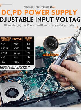 fnirsi HS-01智能电烙铁便携迷你PD65W内热式数显Soldering iron
