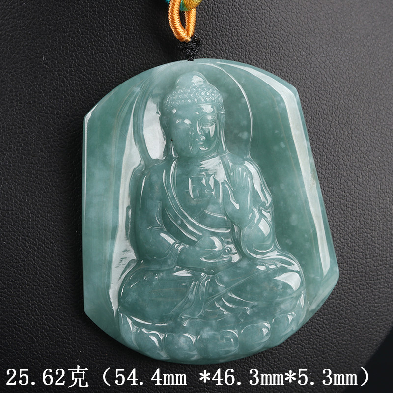 欧说珠宝冰糯翡翠释迦摩尼吊坠