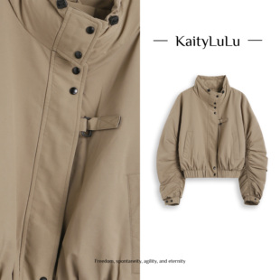外套 百搭小众设计短款 KL1220L014 围冬 KaityLuLu