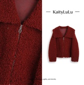KT131X032 毛毛翻领拉链外套 KaityLuLu 冬日恋歌