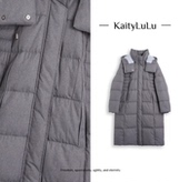 KL1220L013 撞色连帽中长款 冬雪将至 外套 KaityLuLu