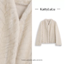 KaityLuLu【雪松山下】 毛茸茸百搭外套KL1220S026