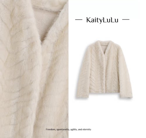 KaityLuLu【雪松山下】 毛茸茸百搭外套KL1220S026